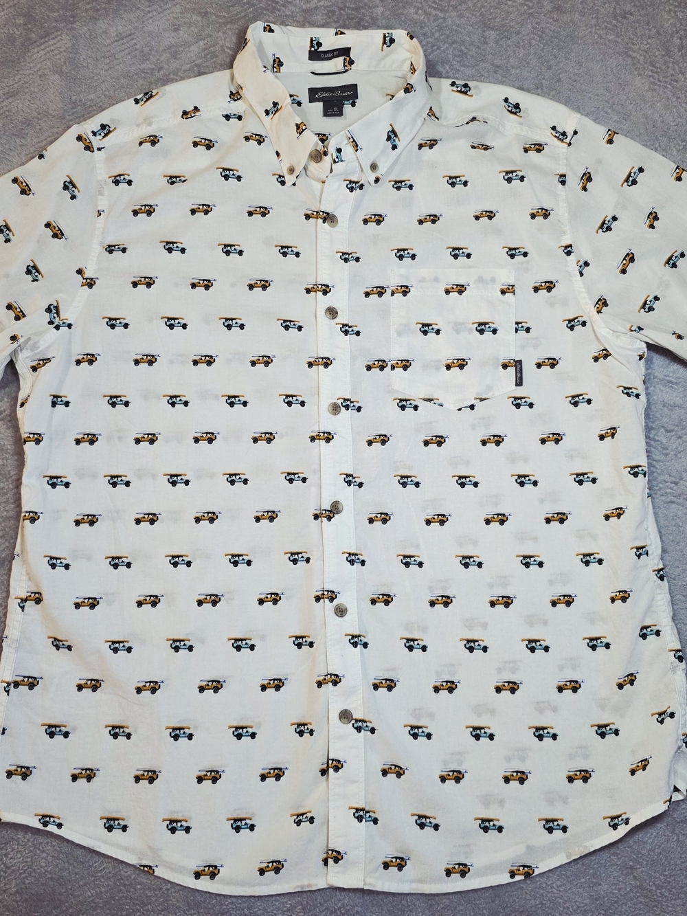 Eddie Bauer Baja Shirt Mens XL Jeep Surfboard Print